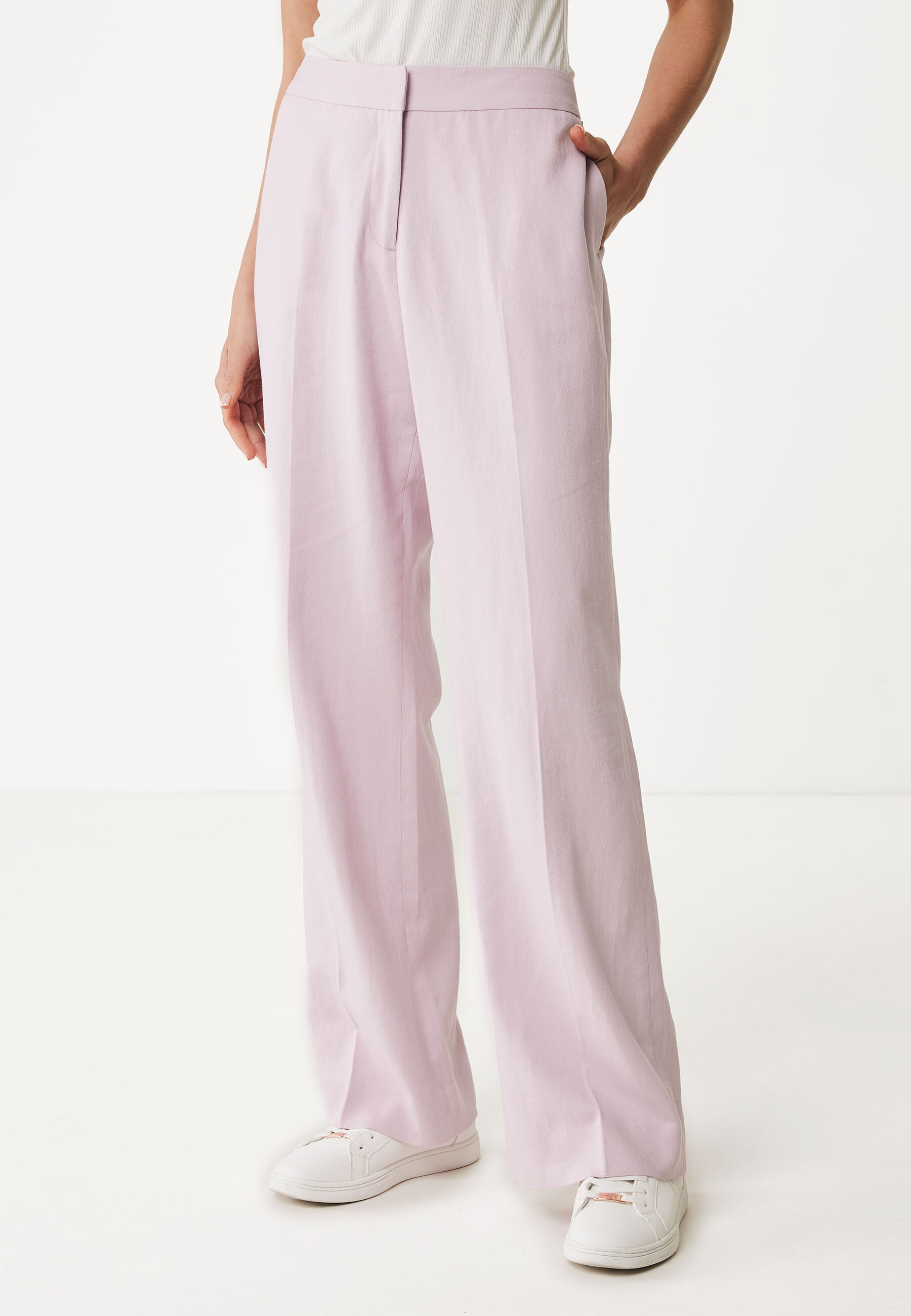 Straight Leg Pantalon Dames - Licht Roze - Maat XL