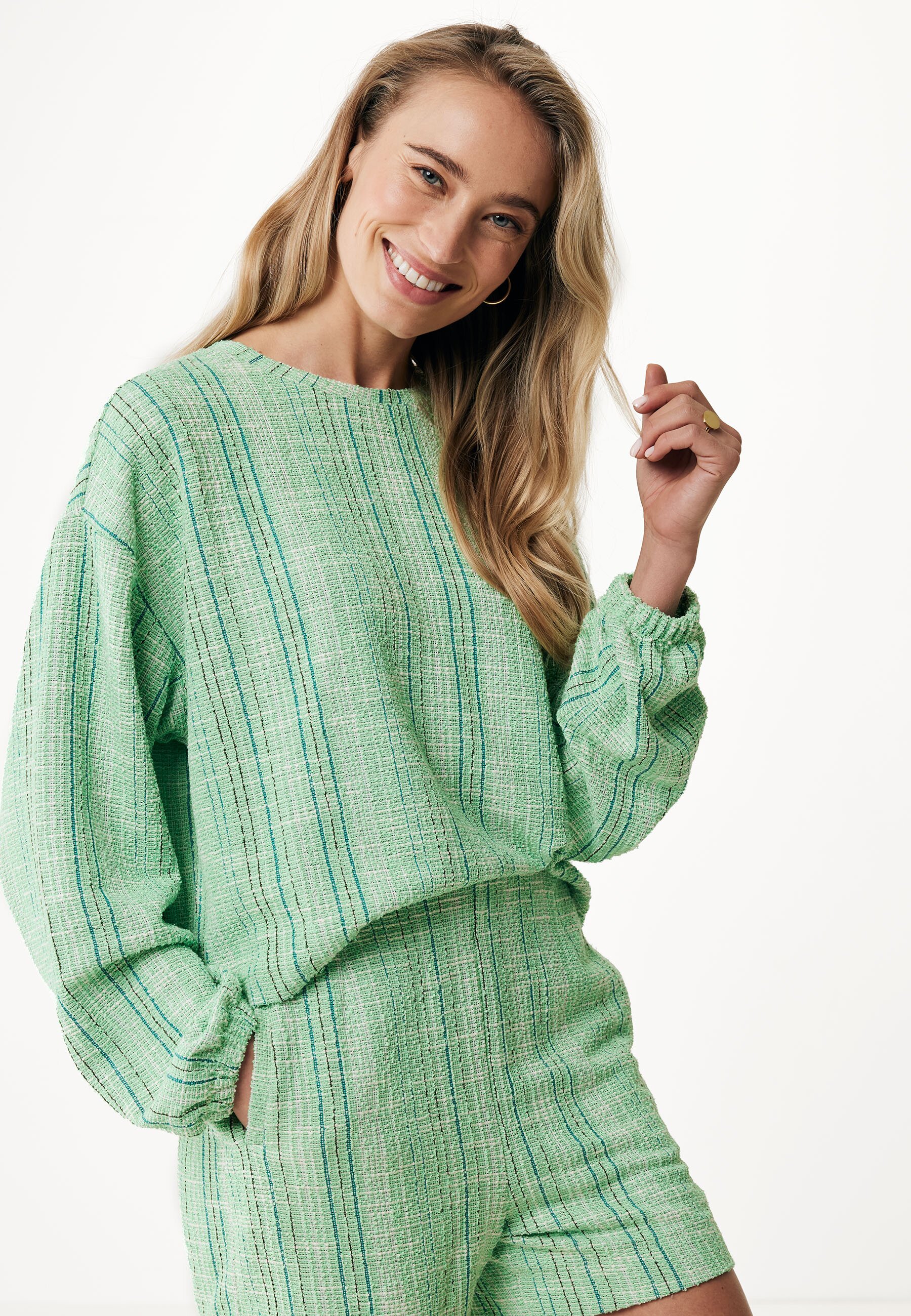 Mexx Summer Boucle Sweater Dames - Bright Groen - Maat XL