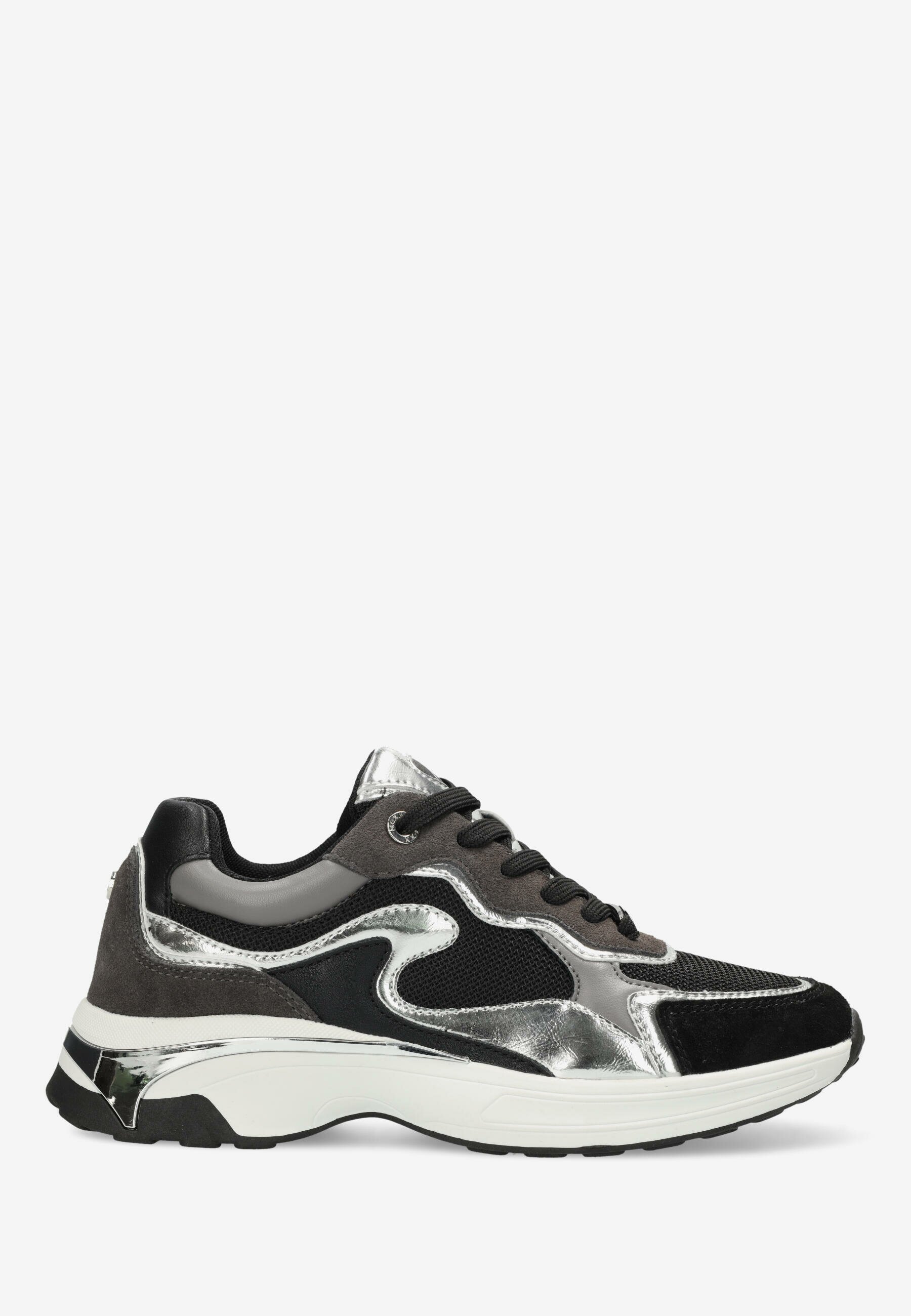 Mexx Sneaker Portia Love Black/silver - Vrouwen - Zwart/zilver - Maat 40