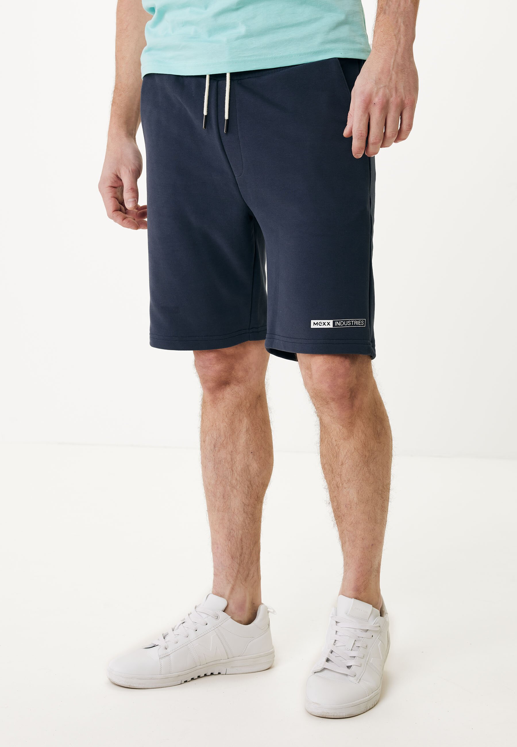 Mexx Basic Sweatshorts With Print Mannen - Navy - Maat S