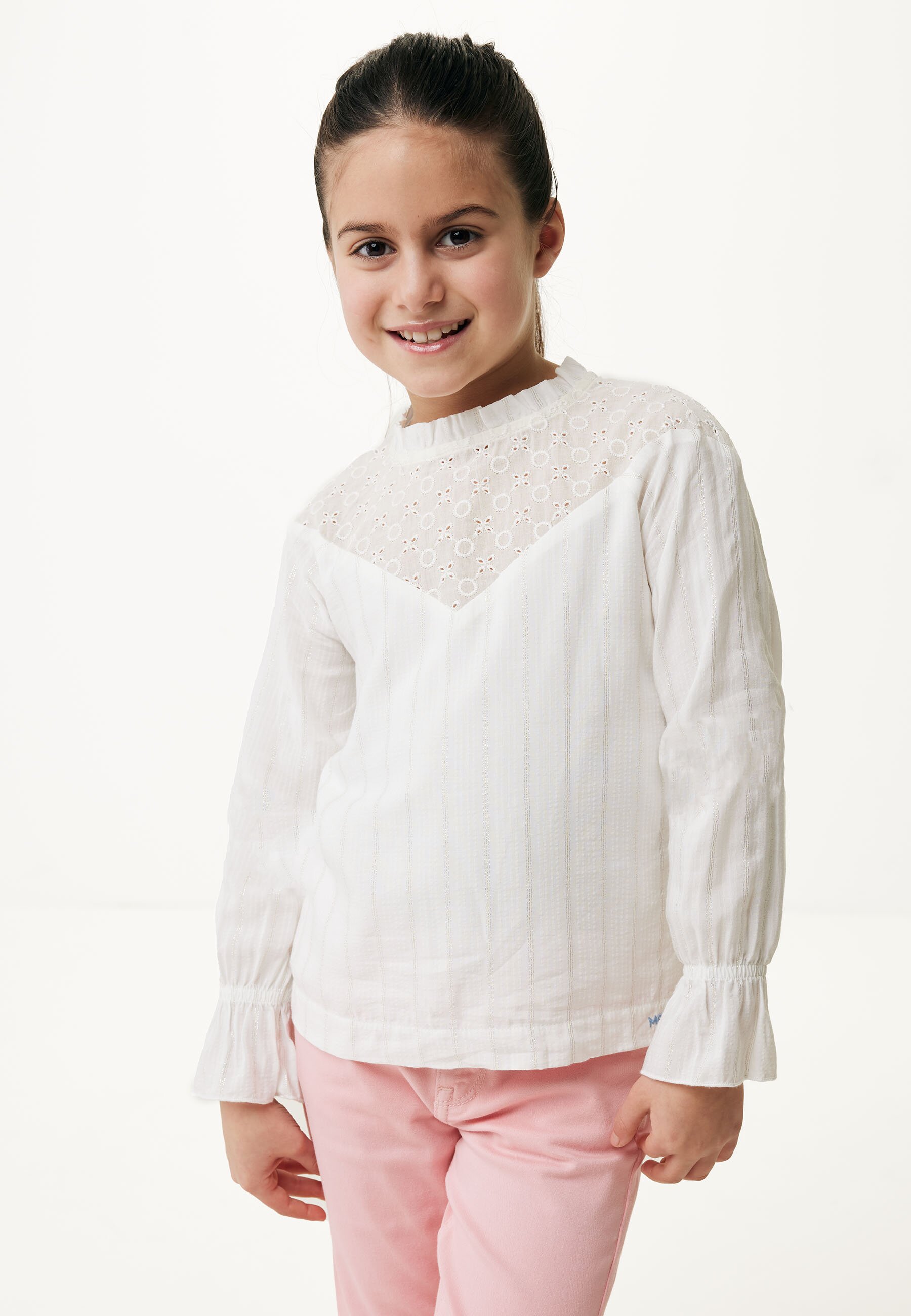 Mexx Broidery Blouse Meisjes - Off White - Maat 110-116