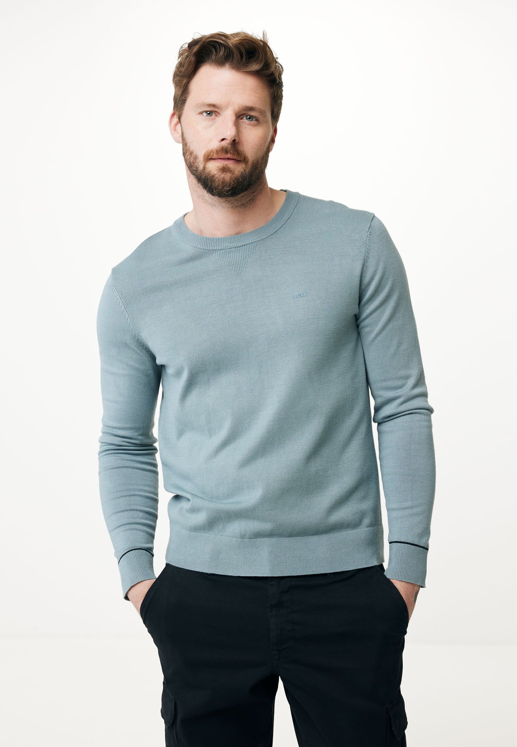 Brian Crew neck sweater Greyish Green