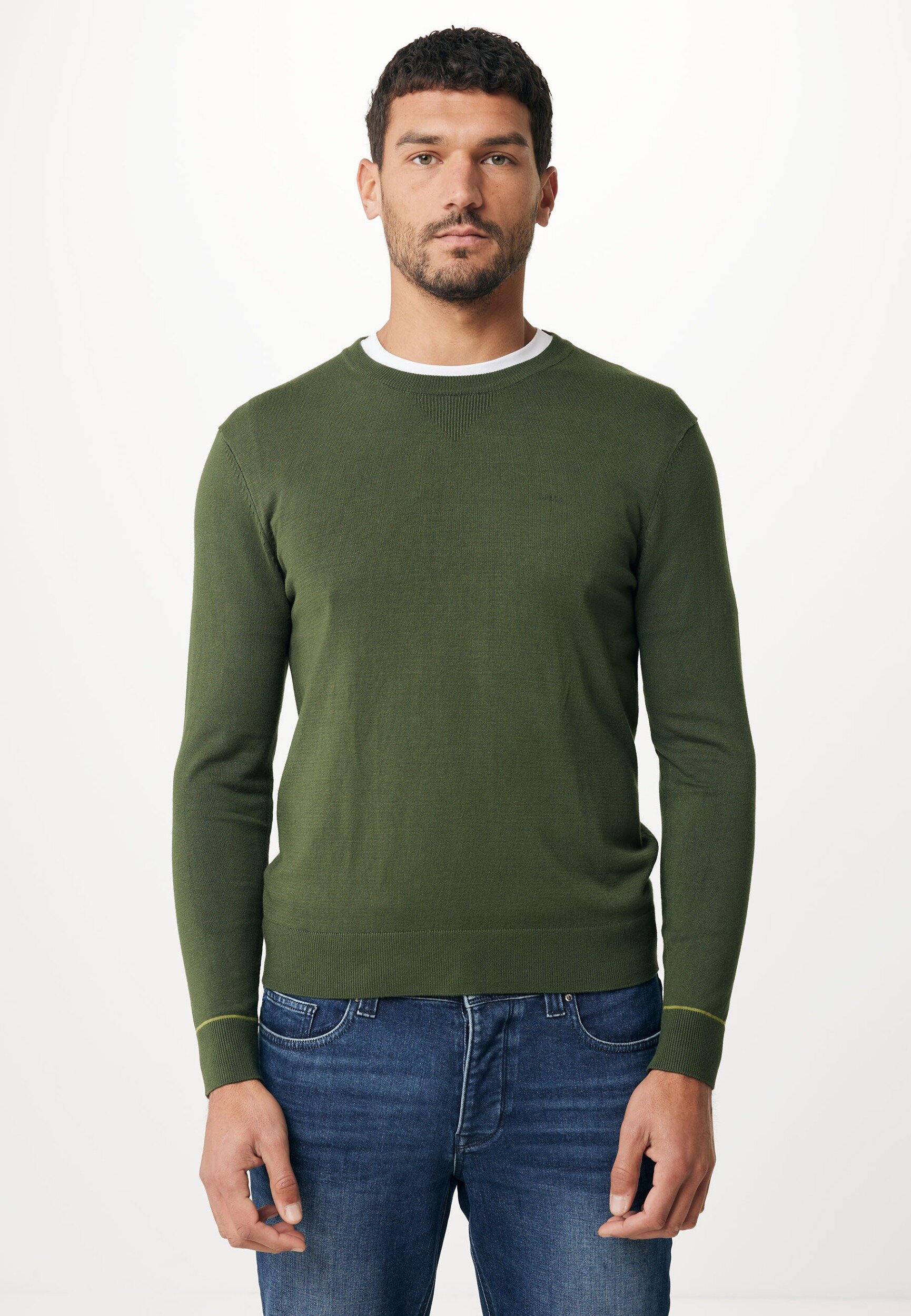 Mexx BRIAN Crew Neck Sweater Mannen - Warm Green - Maat L