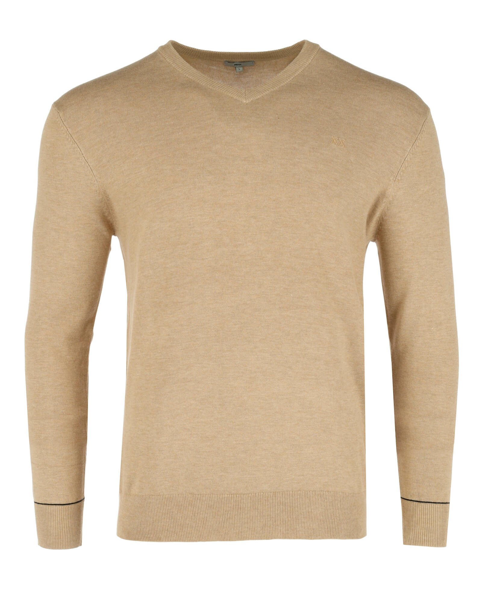 Mexx V-neck Sweater Mannen - Sand Melee - Maat S