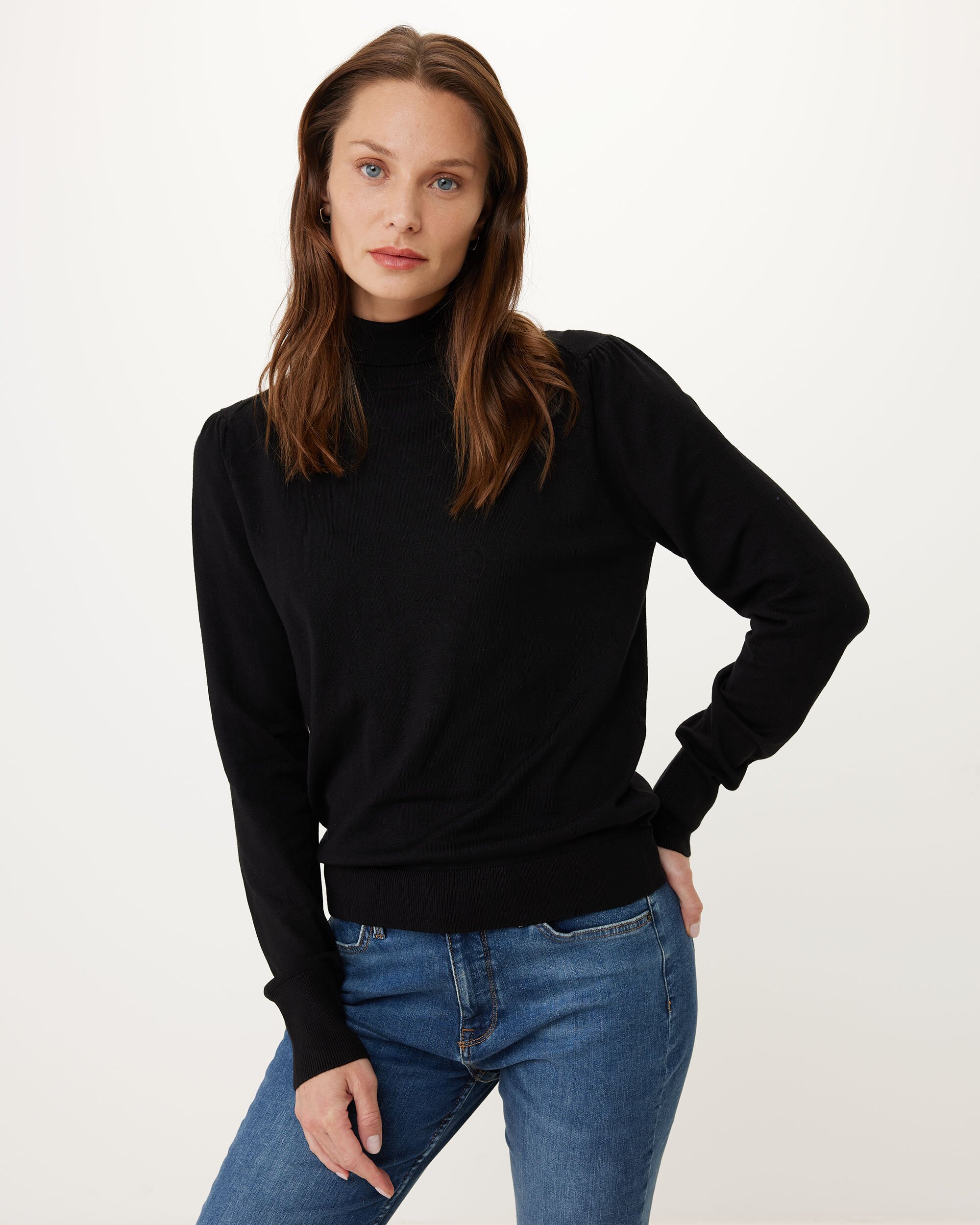 Mexx Turtle Neck Basic Trui Dames - Zwart - Maat XS