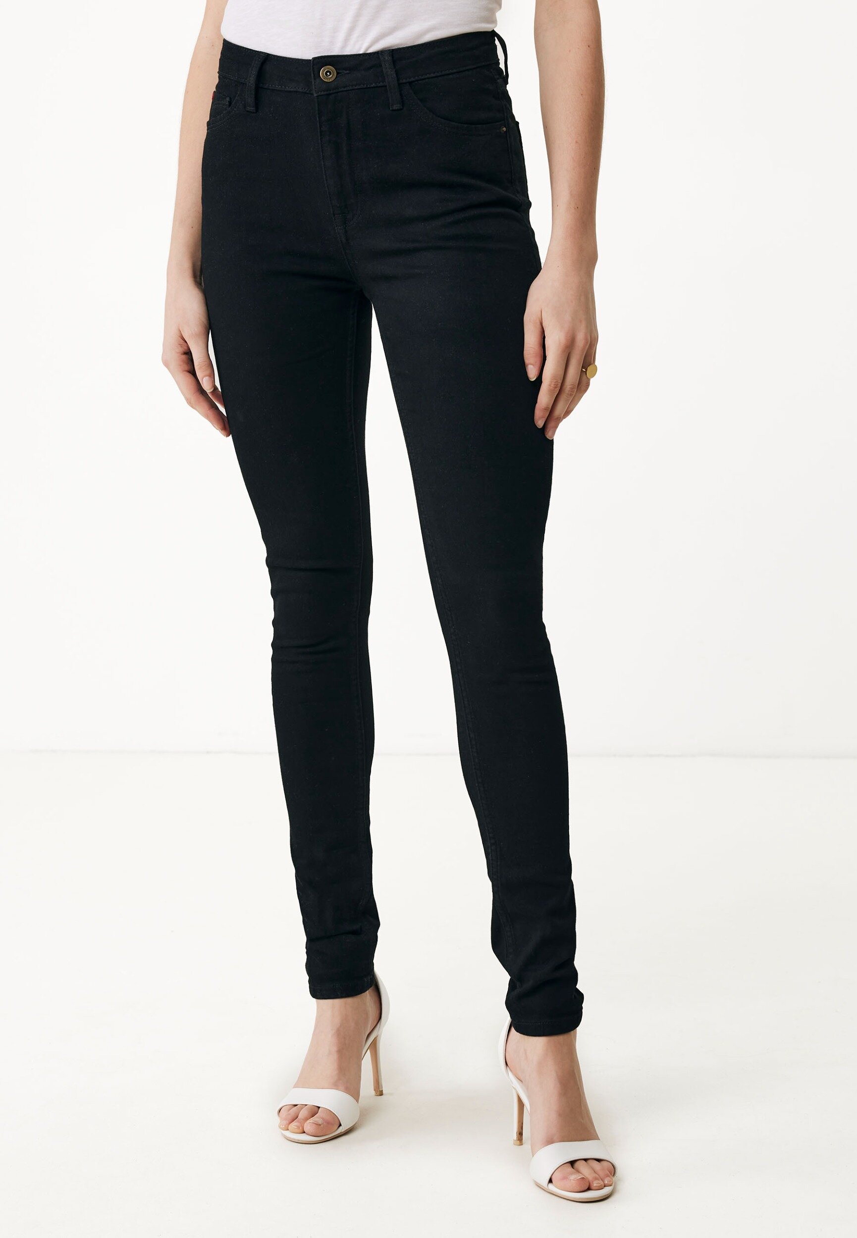 Mexx ANDREA High Waist/ Skinny Leg Jeans Dames - Black Stone - Maat W30 X L32