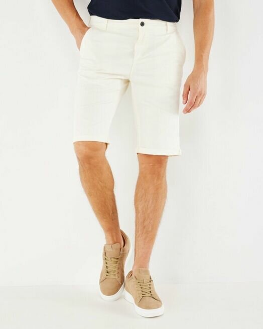 off white chino shorts