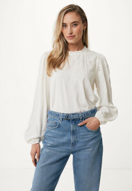 Embroidered Top Off White | Mexx.com