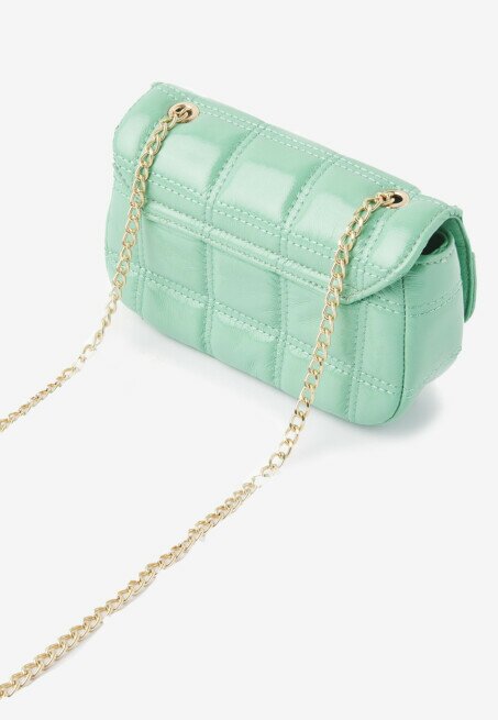 Quilted Crossbody Bag Bright Mint