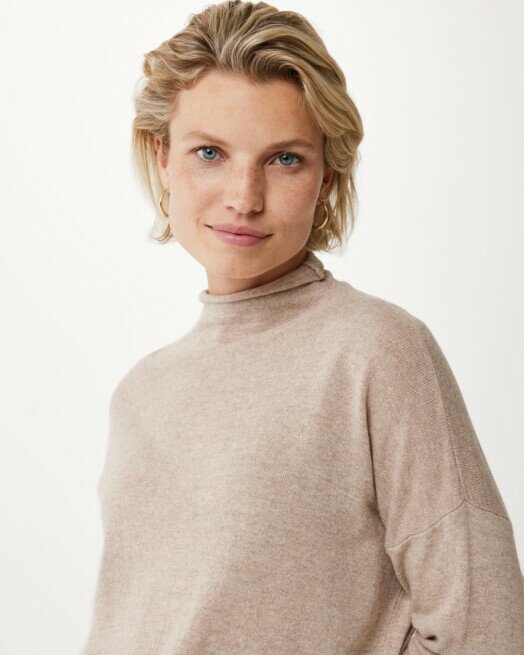 Turtle neck knitted pullover Beige | Mexx | Mexx.com