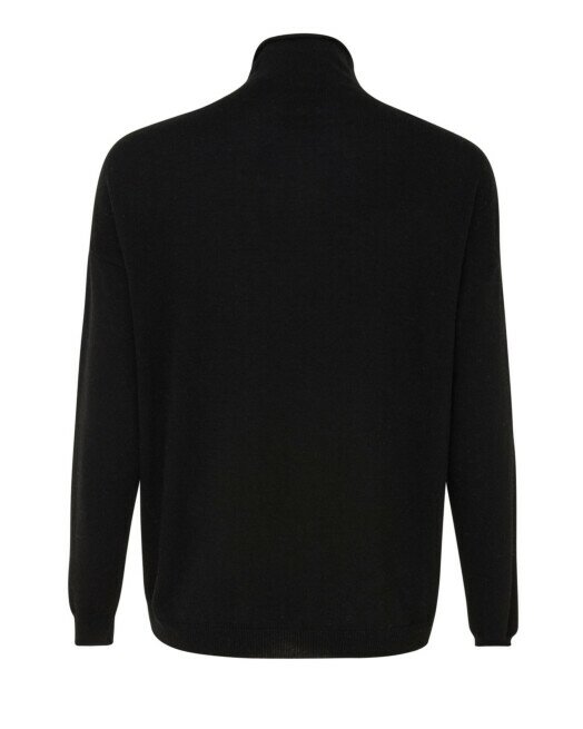 Black roll neck knit on sale