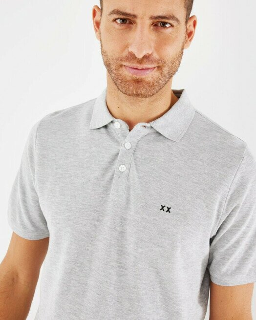 Pique Polo Grey