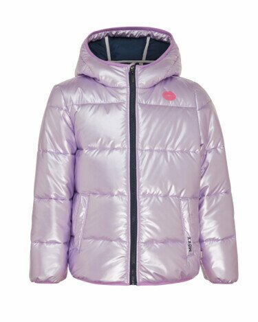 Shiny padded bear jacket Lilac