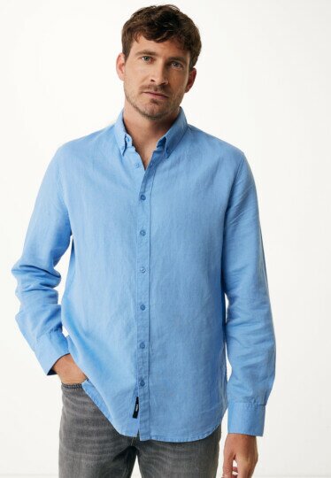 Shirt Caleb Linen Bright Blue