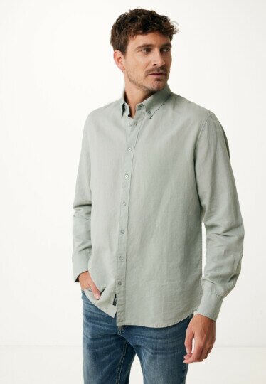 Shirt Caleb Linen Faded Green