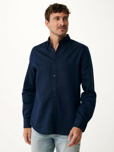 Shirt Caleb Linen Navy