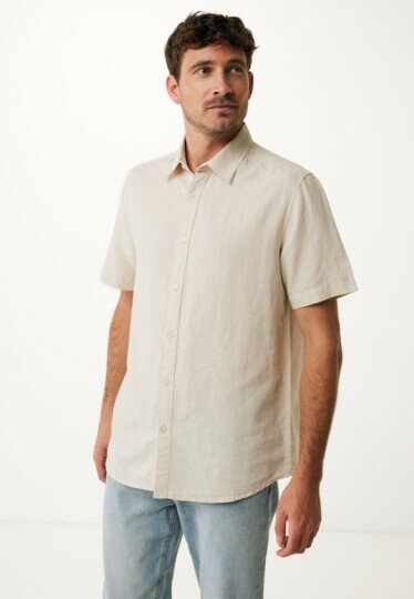 Brandon Linen Shirt Greyish Sand