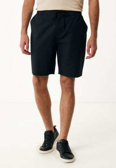 Daniel Linen Shorts Black