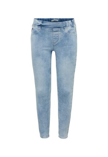 Mid Waist Skinny Leg Jeans Blauw