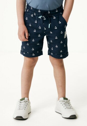 Chino Shorts With Roll Up Cuff Navy