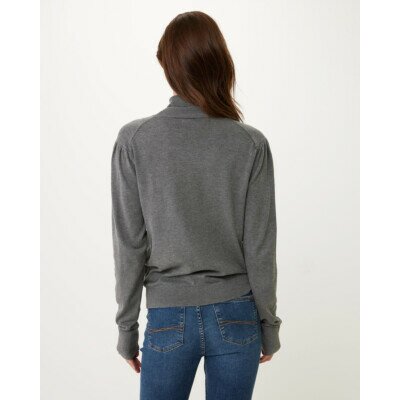 Turtle neck basic pullover Mid Grey Melee