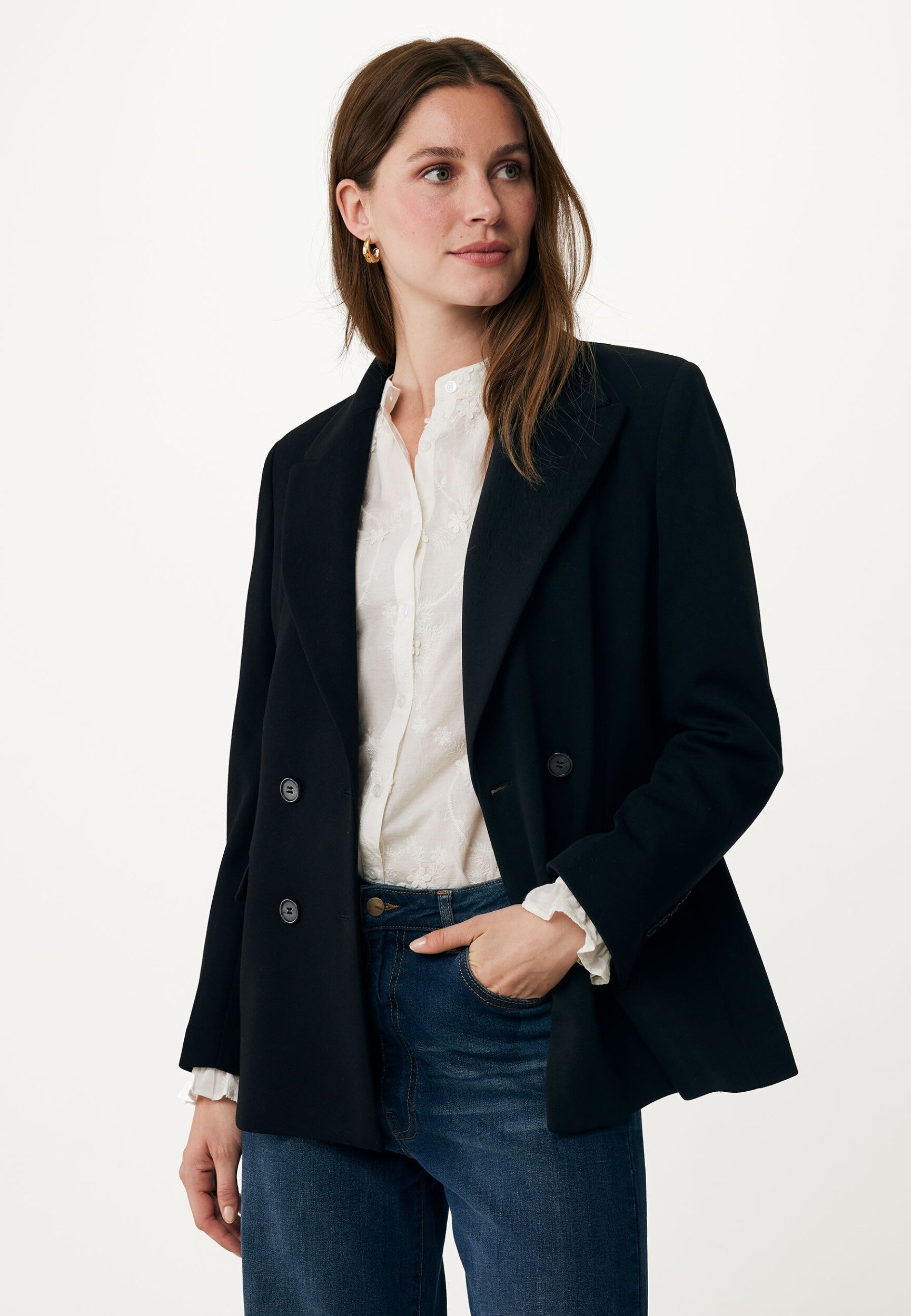 Mexx Blazer Zwart - Vrouwen - Deep Zwart - Maat 34