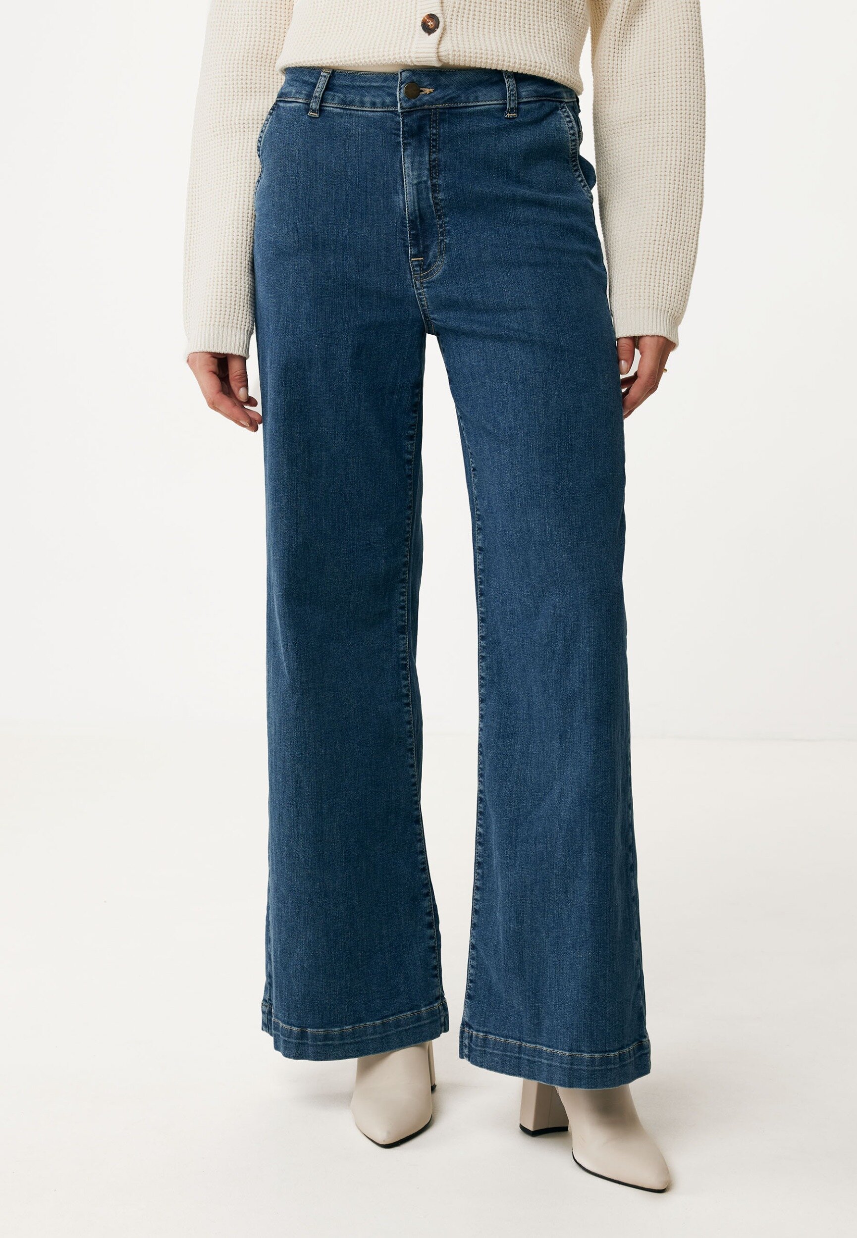 Jeans Wijde Pijpen Blauw