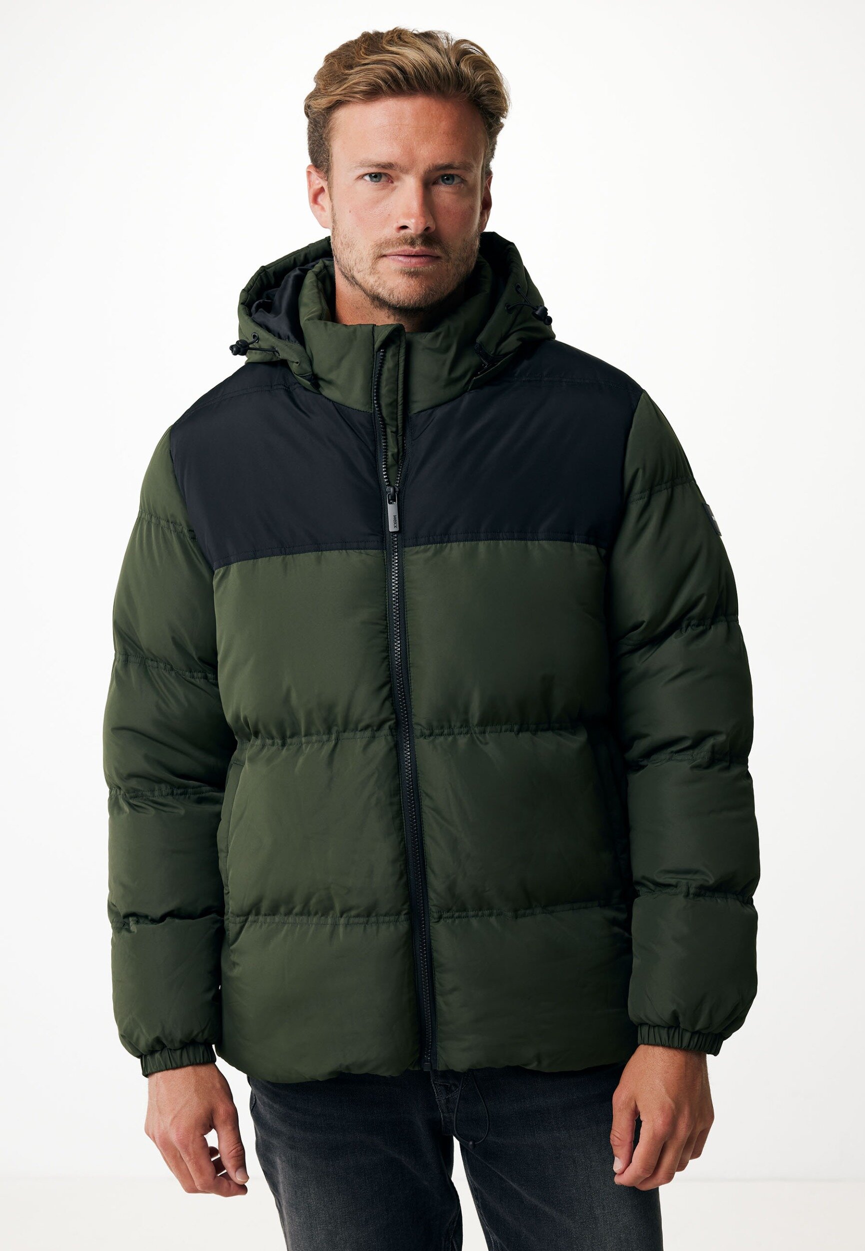 Mexx Short Puffer With Detachable Hood - Mannen - Winter Groen - Maat L