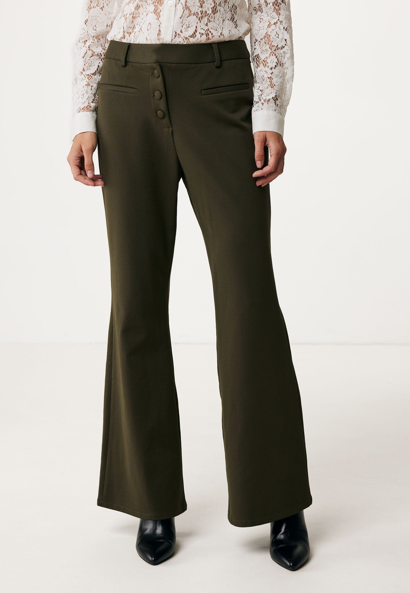 Mexx Broek Olijfgroen - Vrouwen - Olive - Maat 38