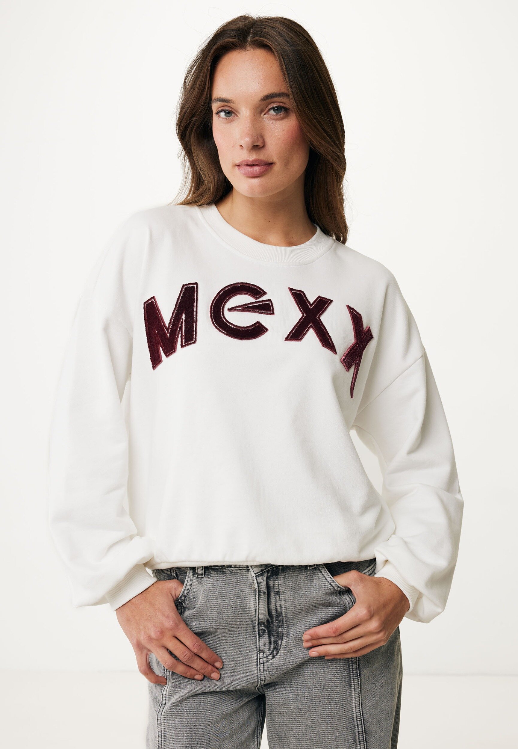 Sweater Crewneck met Logo Off White