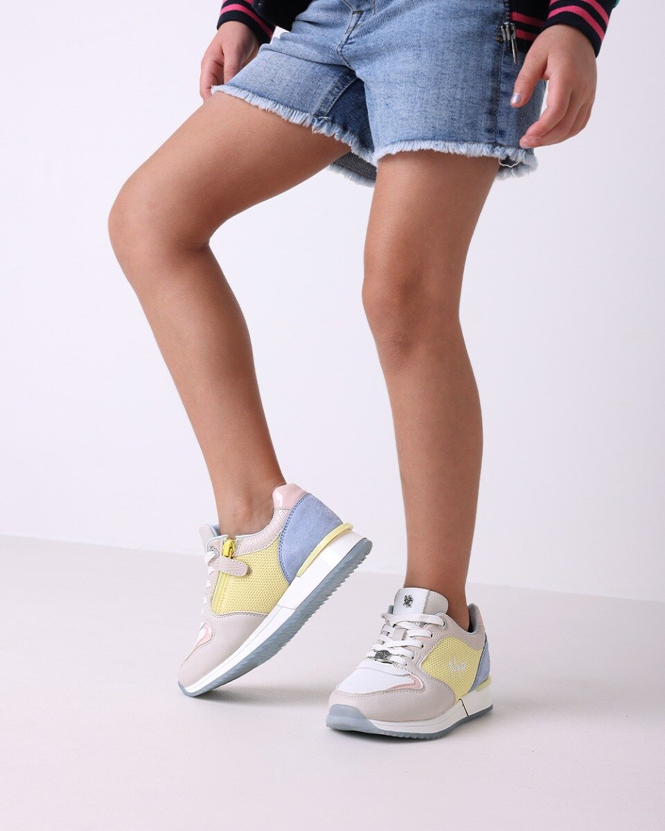Mexx Sneaker Fleur Mini Meisjes - Geel - Maat 32