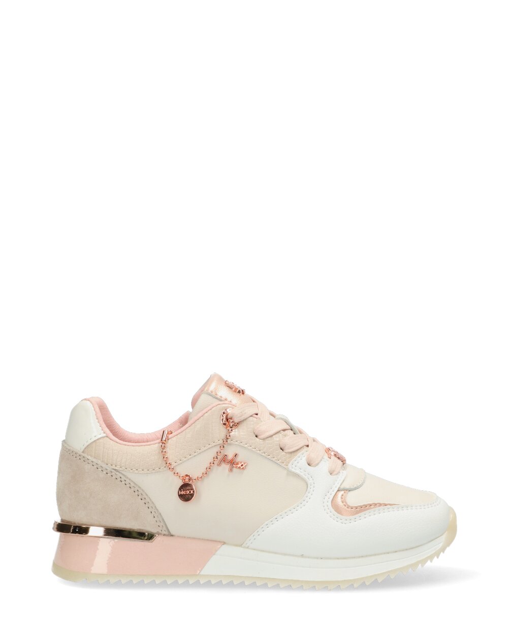 Mexx Sneaker Fleur Mini Meisjes - Beige/Pink - Maat 31
