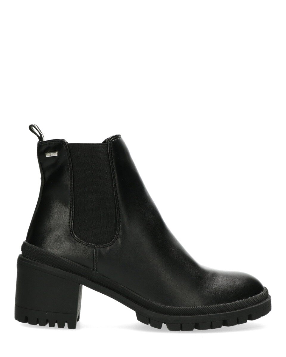 black ankle boots with elastic sides