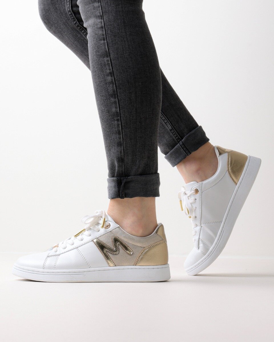 Mexx Sneaker Jexxi Dames - Wit / Goud - Maat 36