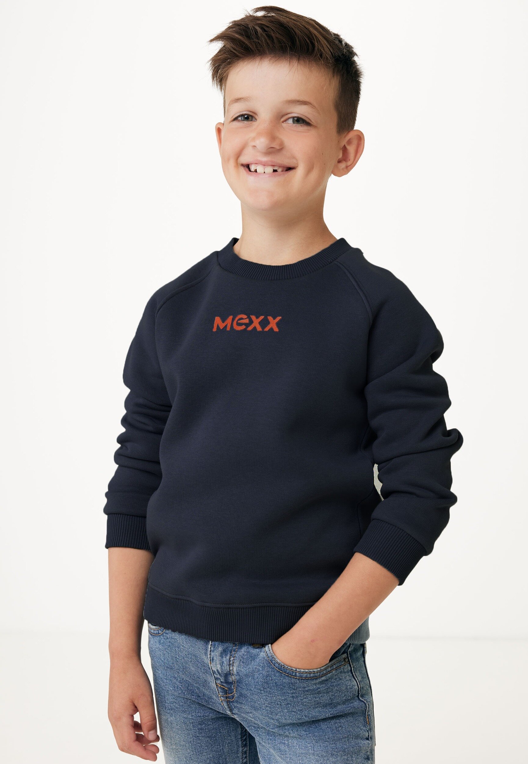 Mexx Basic Crew Neck Sweater With Raglan Sleeves Jongens - Navy - Maat 146-152