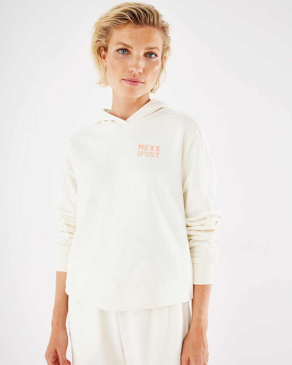 Mexx Hooded Sweater Dames - Off White - Maat S