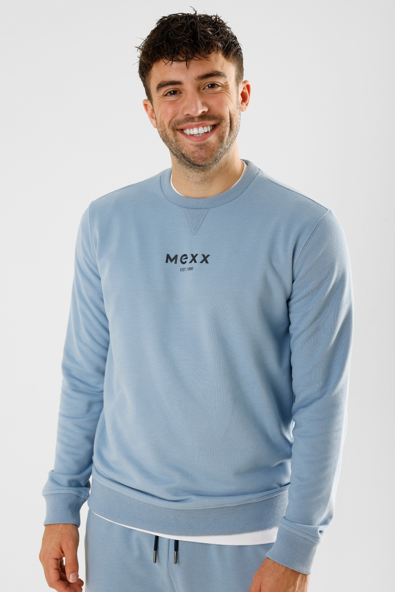 Men Crewneck Sweatshirt Light Blue