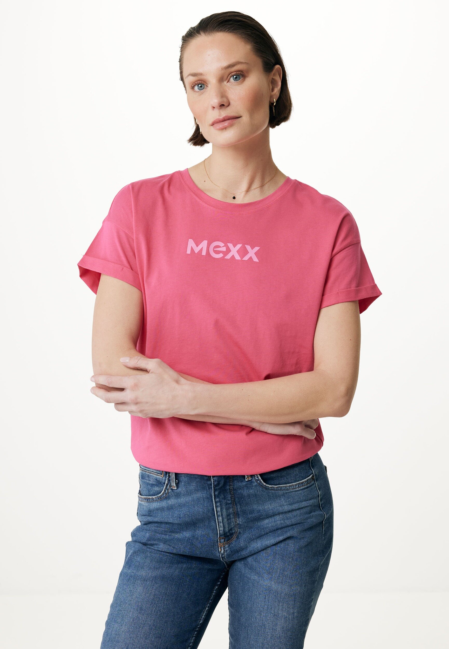Mexx FAY Basic Oversized Tee Dames - Roze - Maat XS