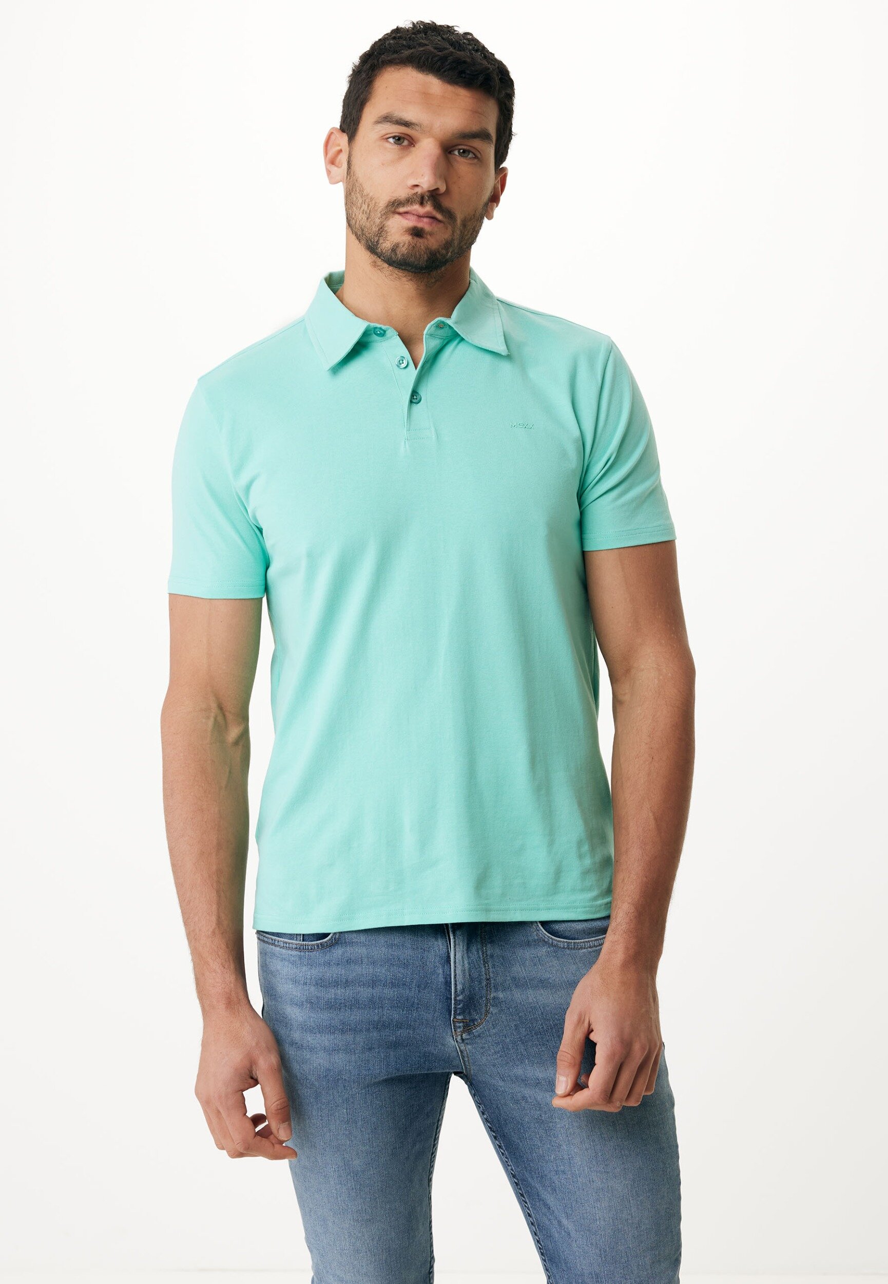Mexx KEVIN Basic Short Sleeve Jersey Polo Mannen - Aded Green - Maat S