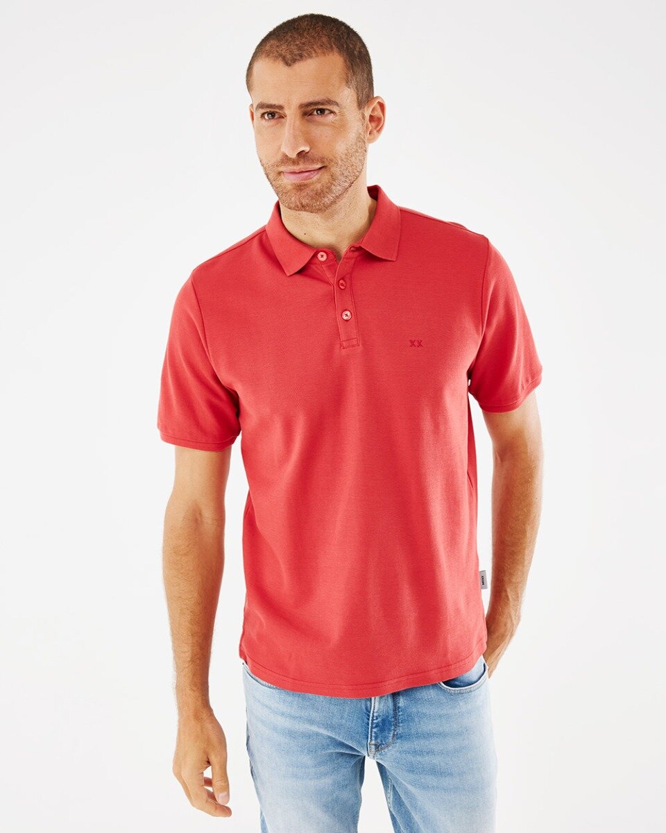 Mexx Pique Polo Mannen - Rood - Maat S