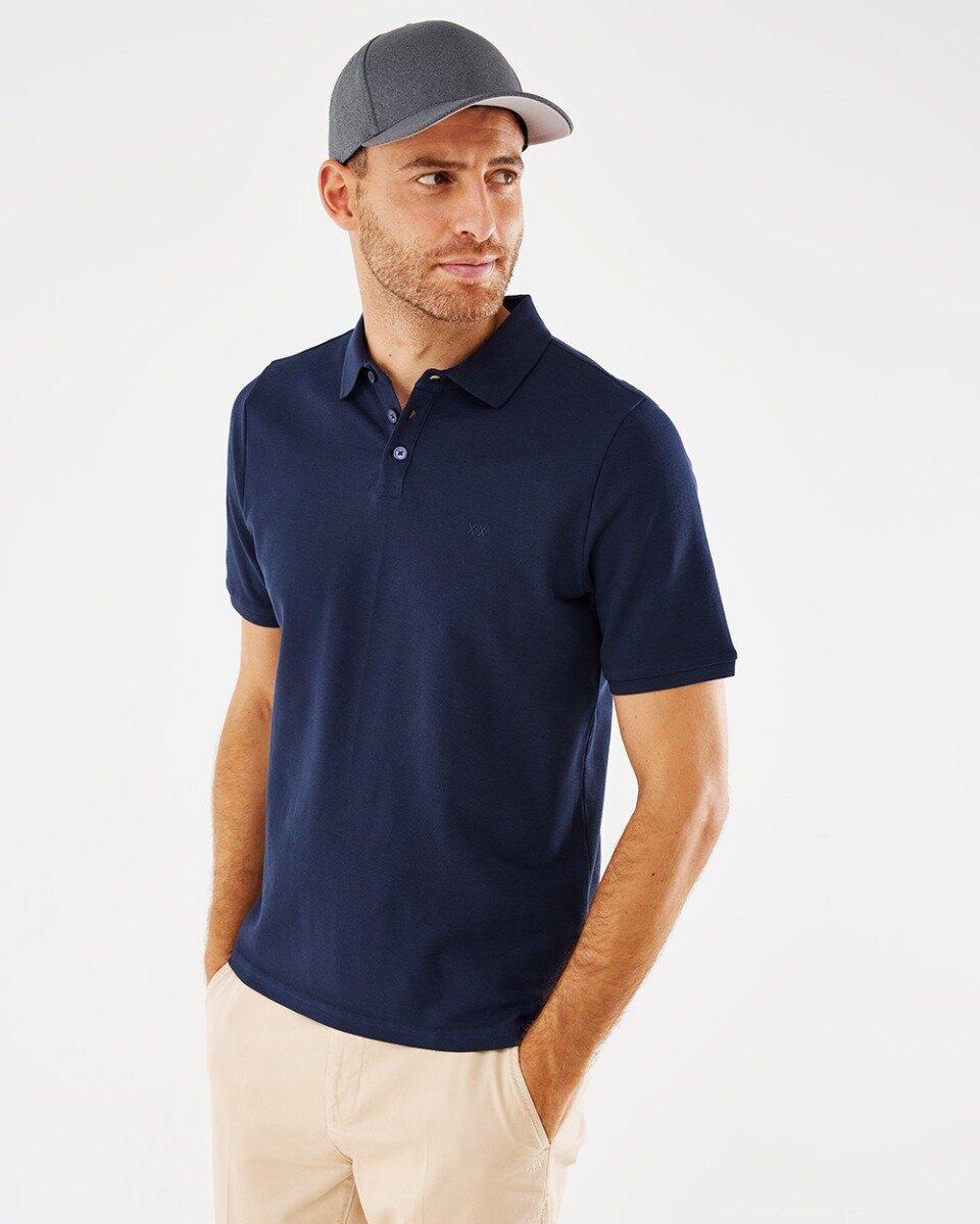 Mexx Pique Polo Mannen - Navy - Maat M