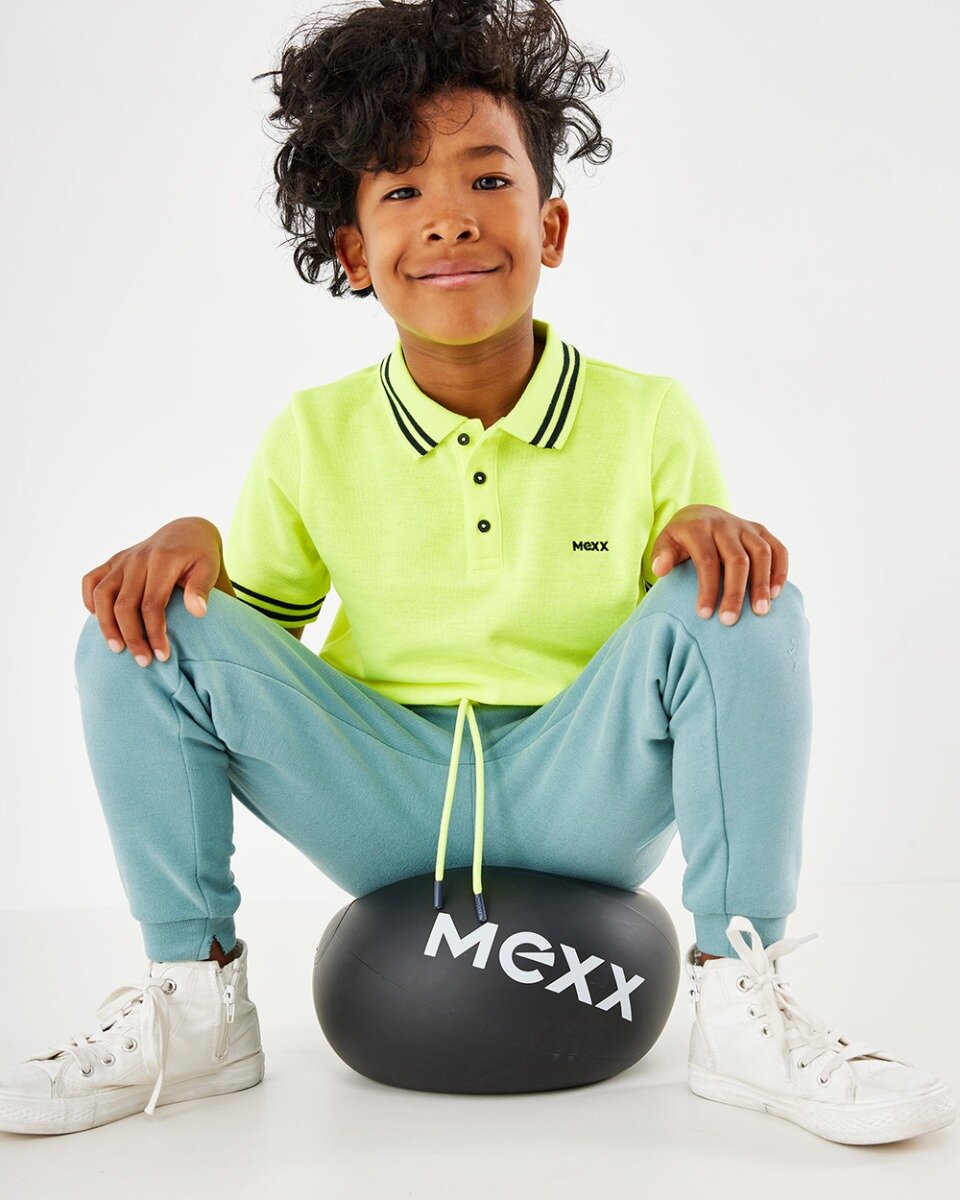 Mexx Pique Polo Jongens - Neon Geel - Maat 110-116