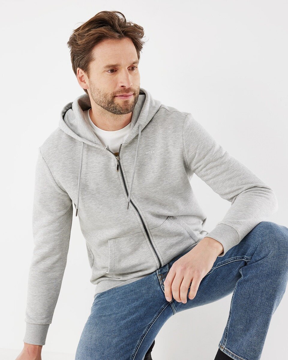 Mexx Zip Through Hoodie Mannen - Grijs - Maat S