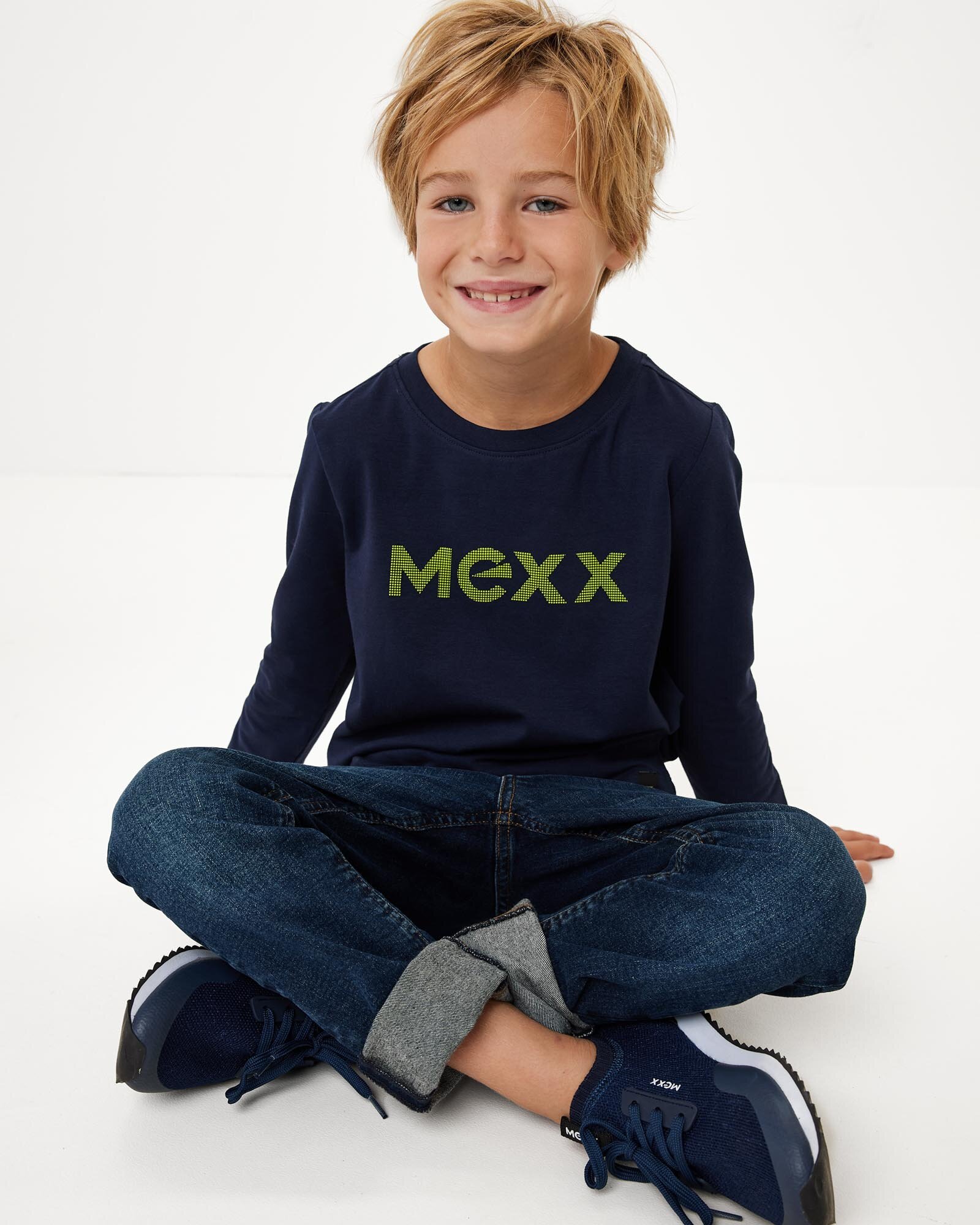 Mexx T-shirt Logo Carrier Jongens - Navy - Maat 110-116