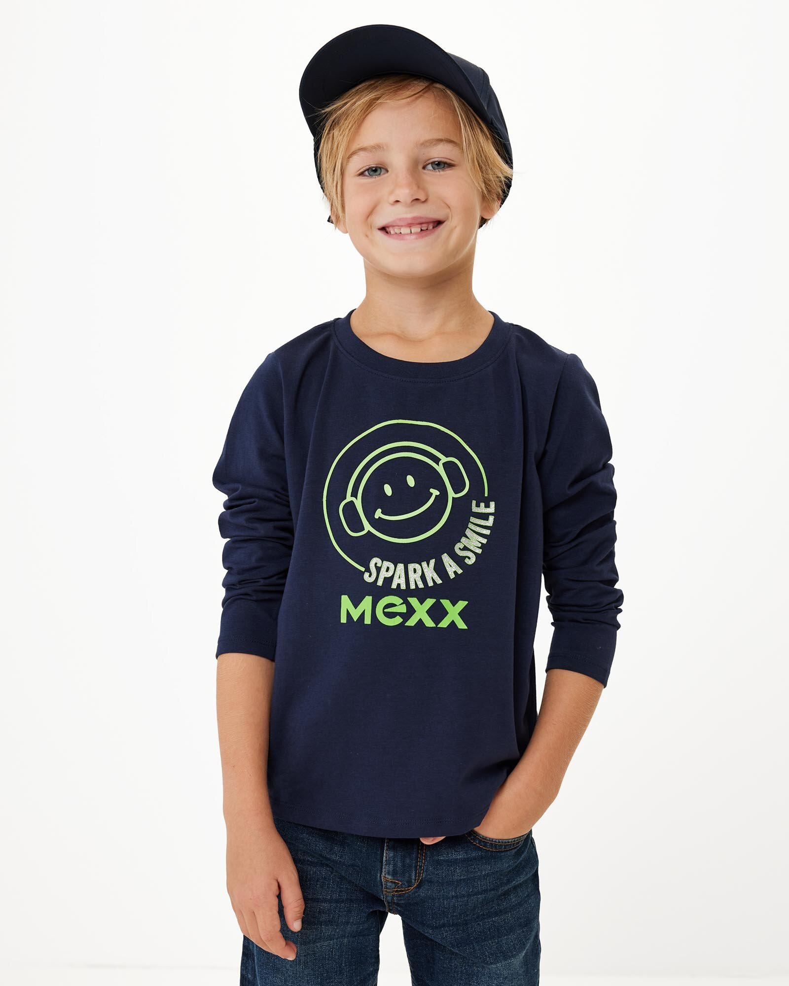 Mexx T-shirt With Artwork Jongens - Navy - Maat 98-104