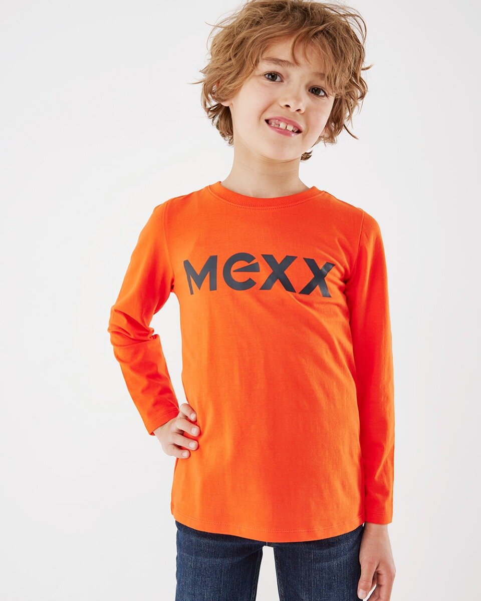 Mexx T-Shirt LS - Rood - Jongens Kleding - T-shirt - Maat 122-128